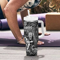 All Black Tumbler With Handle New Zealand Rugby Mascot Maori