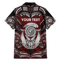 Personalized New Zealand Aotearoa Rugby Family Matching Off Shoulder Maxi Dress and Hawaiian Shirt Maori Fern Tattoo Art