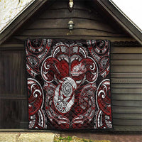 New Zealand Aotearoa Rugby Quilt Maori Fern Tattoo Art