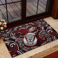 New Zealand Aotearoa Rugby Rubber Doormat Maori Fern Tattoo Art