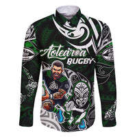 Personalized NZ Aotearoa Rugby Family Matching Off Shoulder Maxi Dress and Hawaiian Shirt New Zealand Silver Fern