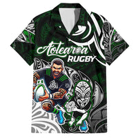 Personalized NZ Aotearoa Rugby Family Matching Tank Maxi Dress and Hawaiian Shirt New Zealand Silver Fern