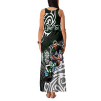 Personalized NZ Aotearoa Rugby Family Matching Tank Maxi Dress and Hawaiian Shirt New Zealand Silver Fern