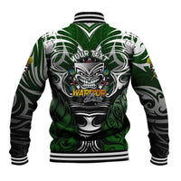 Personalised Warriors Maori Darts Baseball Jacket New Zealand Darts Silver Fern