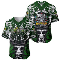 Personalised Warriors Maori Darts Baseball Jersey New Zealand Darts Silver Fern