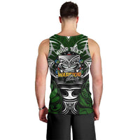 Personalised Warriors Maori Darts Men Tank Top New Zealand Darts Silver Fern