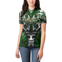 Personalised Warriors Maori Darts Women Polo Shirt New Zealand Darts Silver Fern