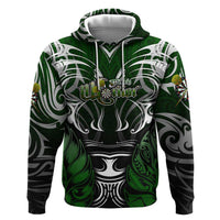 Personalised Warriors Maori Darts Zip Hoodie New Zealand Darts Silver Fern