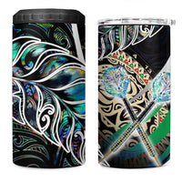 New Zealand Darts 4 in 1 Can Cooler Tumbler NZ Paua Shell Maori Fern