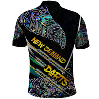 Personalised New Zealand Darts Polo Shirt NZ Paua Shell Maori Fern