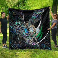 New Zealand Darts Quilt NZ Paua Shell Maori Fern