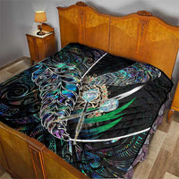 New Zealand Darts Quilt NZ Paua Shell Maori Fern