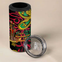 Vanuatu 45th Independence Anniversary 4 in 1 Can Cooler Tumbler Flower Melanesian Namele Turtle - Polynesian Pride