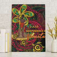 Vanuatu 45th Independence Anniversary Canvas Wall Art Flower Melanesian Namele Turtle - Polynesian Pride