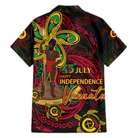 Custom Vanuatu 45th Independence Anniversary Family Matching Off Shoulder Maxi Dress and Hawaiian Shirt Flower Melanesian Namele Turtle - Polynesian Pride