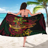 Vanuatu 45th Independence Anniversary Sarong Flower Melanesian Namele Turtle - Polynesian Pride