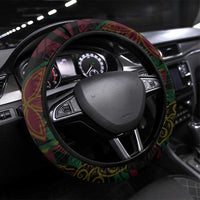 Vanuatu 45th Independence Anniversary Steering Wheel Cover Flower Melanesian Namele Turtle - Polynesian Pride