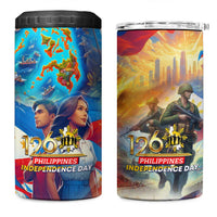 The Philippines 126th Independence Anniversary 4 in 1 Can Cooler Tumbler Art Style DT02 One Size: 16 oz Art - Polynesian Pride