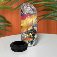 The Philippines 126th Independence Anniversary 4 in 1 Can Cooler Tumbler Art Style DT02 - Polynesian Pride