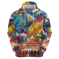 Custom The Philippines 126th Independence Anniversary Hoodie Art Style - Polynesian Pride