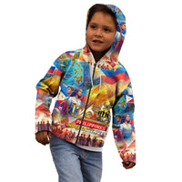 Custom The Philippines 126th Independence Anniversary Kid Hoodie Art Style - Polynesian Pride