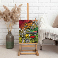 Personalized Vanuatu 45th Independence Anniversary Canvas Wall Art Melanesian Pattern Reggae - Polynesian Pride