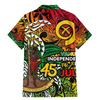 Personalized Vanuatu 45th Independence Anniversary Family Matching Mermaid Dress and Hawaiian Shirt Melanesian Pattern Reggae - Polynesian Pride