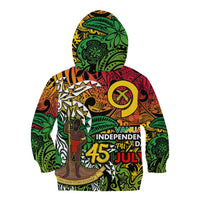 Personalized Vanuatu 45th Independence Anniversary Kid Hoodie Melanesian Pattern Reggae DT02 - Polynesian Pride