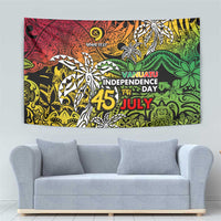 Personalized Vanuatu 45th Independence Anniversary Tapestry Melanesian Pattern Reggae DT02 - Polynesian Pride