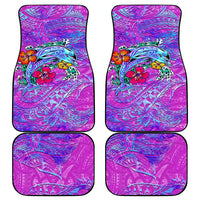Dolphin Polynesia Car Mats Hibiscus Tropical Wave - Purple Vibes