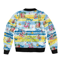 Surfing Christmas Bomber Jacket Tropical Santa Let's Go Surfing DT02 - Polynesian Pride