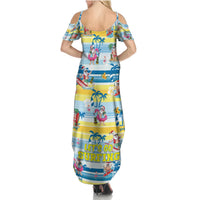 Surfing Christmas Summer Maxi Dress Tropical Santa Let's Go Surfing DT02 - Polynesian Pride