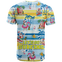 Surfing Christmas T Shirt Tropical Santa Let's Go Surfing DT02 - Polynesian Pride