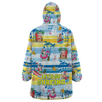 Surfing Christmas Wearable Blanket Hoodie Tropical Santa Let's Go Surfing DT02 - Polynesian Pride