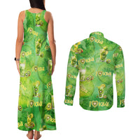 I Love Kiwi Couples Matching Tank Maxi Dress and Long Sleeve Button Shirt New Zealand Kiwi Fruit Summer Cocktail