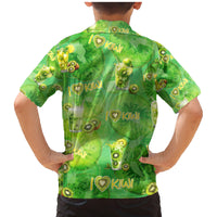 I Love Kiwi Family Matching Mermaid Dress and Hawaiian Shirt New Zealand Kiwi Fruit Summer Cocktail