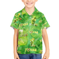 I Love Kiwi Family Matching Tank Maxi Dress and Hawaiian Shirt New Zealand Kiwi Fruit Summer Cocktail