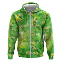 I Love Kiwi Hoodie New Zealand Kiwi Fruit Summer Cocktail DT02 Zip Hoodie Green - Polynesian Pride
