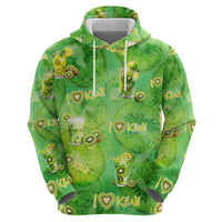 I Love Kiwi Hoodie New Zealand Kiwi Fruit Summer Cocktail DT02 - Polynesian Pride
