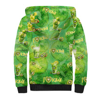 I Love Kiwi Sherpa Hoodie New Zealand Kiwi Fruit Summer Cocktail