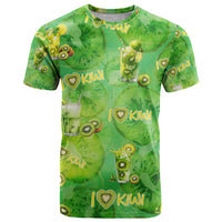 I Love Kiwi T Shirt New Zealand Kiwi Fruit Summer Cocktail DT02 Green - Polynesian Pride