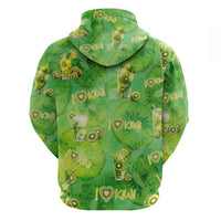 I Love Kiwi Zip Hoodie New Zealand Kiwi Fruit Summer Cocktail