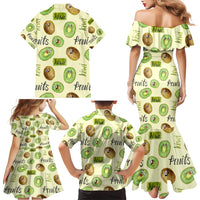 Kiwi Cute Humorous Family Matching Mermaid Dress and Hawaiian Shirt New Zealand Fruit