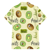 Kiwi Cute Humorous Family Matching Summer Maxi Dress and Hawaiian Shirt New Zealand Fruit