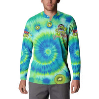 Just a Girl Who Loves Kiwis Button Sweatshirt New Zealand Tie Dye