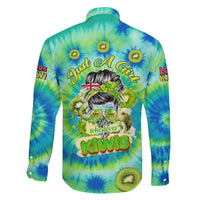 Just a Girl Who Loves Kiwis Family Matching Off Shoulder Short Dress and Hawaiian Shirt New Zealand Tie Dye DT02 - Polynesian Pride