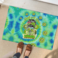 Just a Girl Who Loves Kiwis Rubber Doormat New Zealand Tie Dye