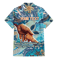 Hand In Hand Father's Day Polynesian Family Matching Mermaid Dress and Hawaiian Shirt Tribal Flower Pattern