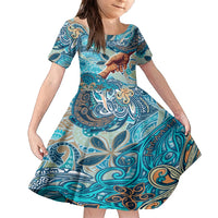 Hand In Hand Father's Day Polynesian Family Matching Tank Maxi Dress and Hawaiian Shirt Tribal Flower Pattern