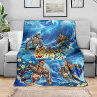 Hawaii Father's Day Blanket The Surfing Dad Polynesian Tattoo